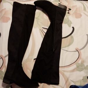 Black over the knee boots